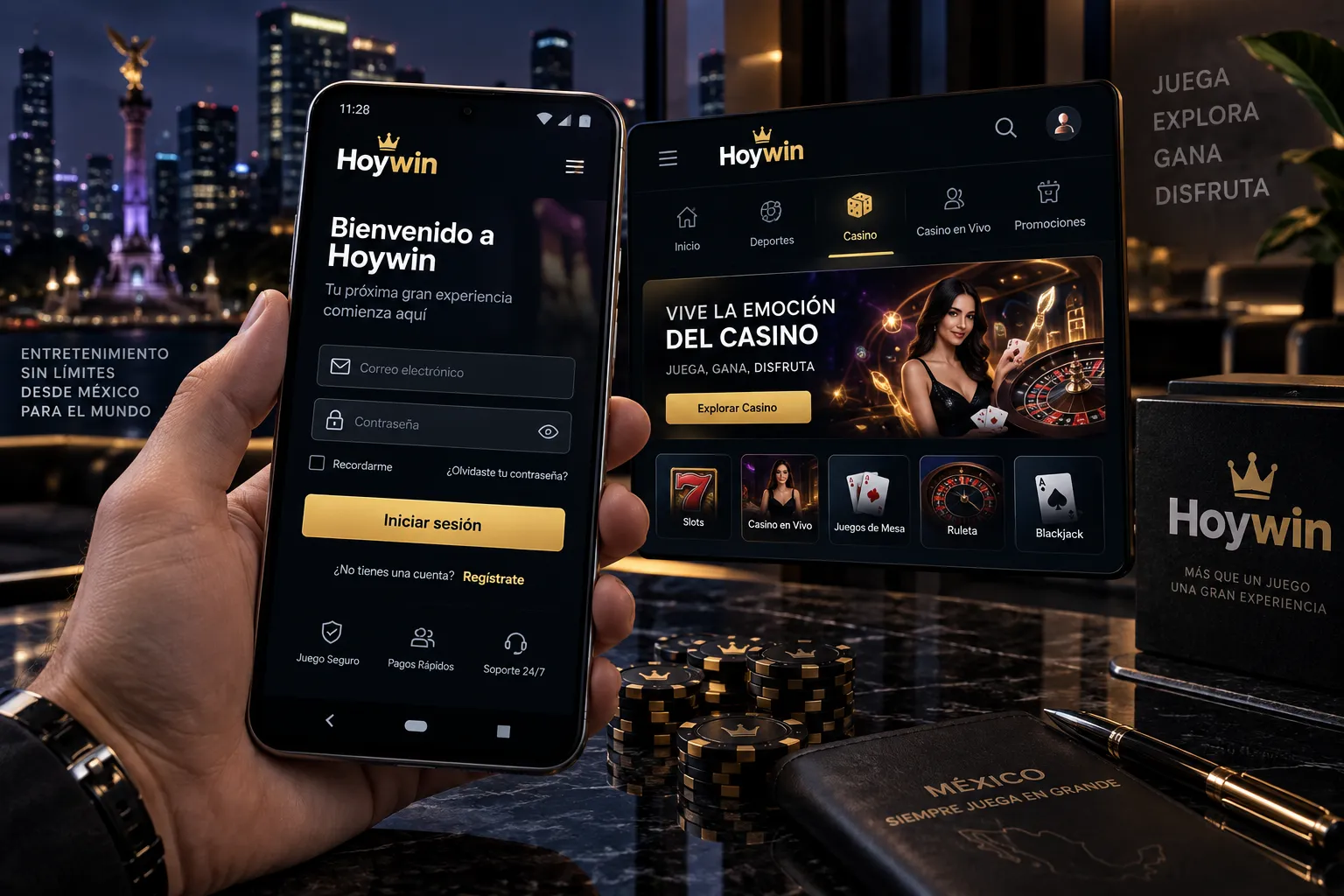 Inicio de sesión y acceso al casino de Hoywin desde Android
