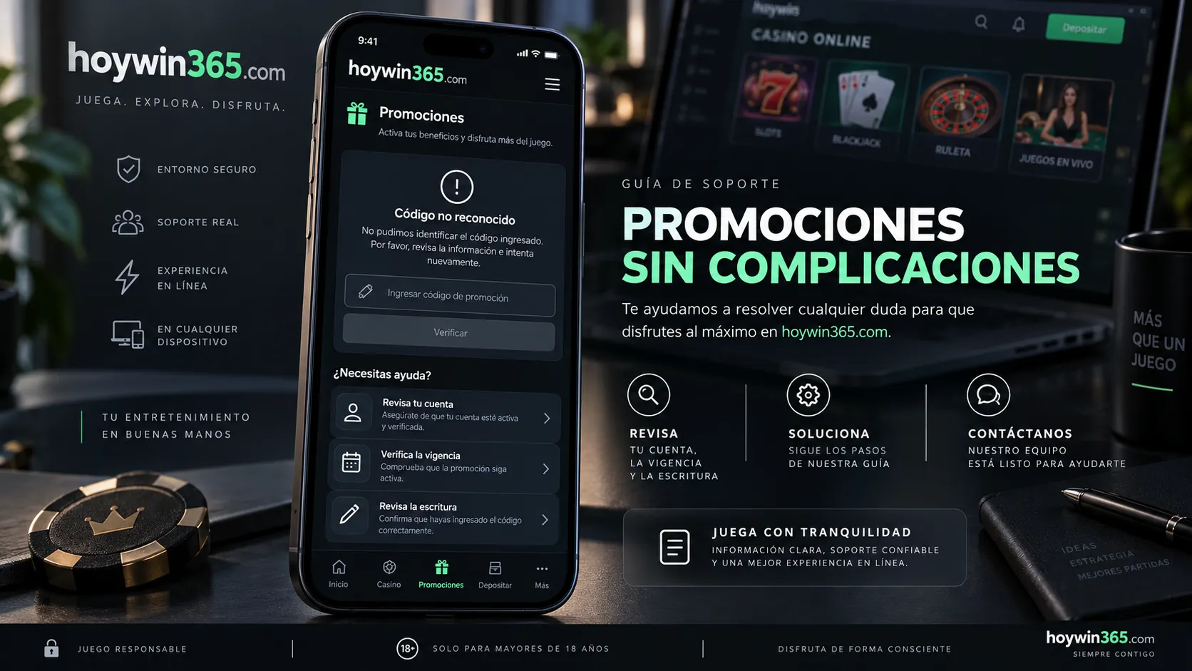 Pantalla móvil de comprobación cuando un código promocional no funciona