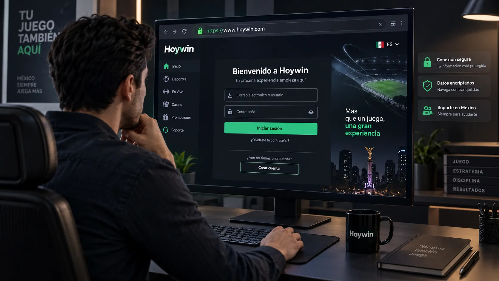 Comprobación de seguridad al entrar a Hoywin